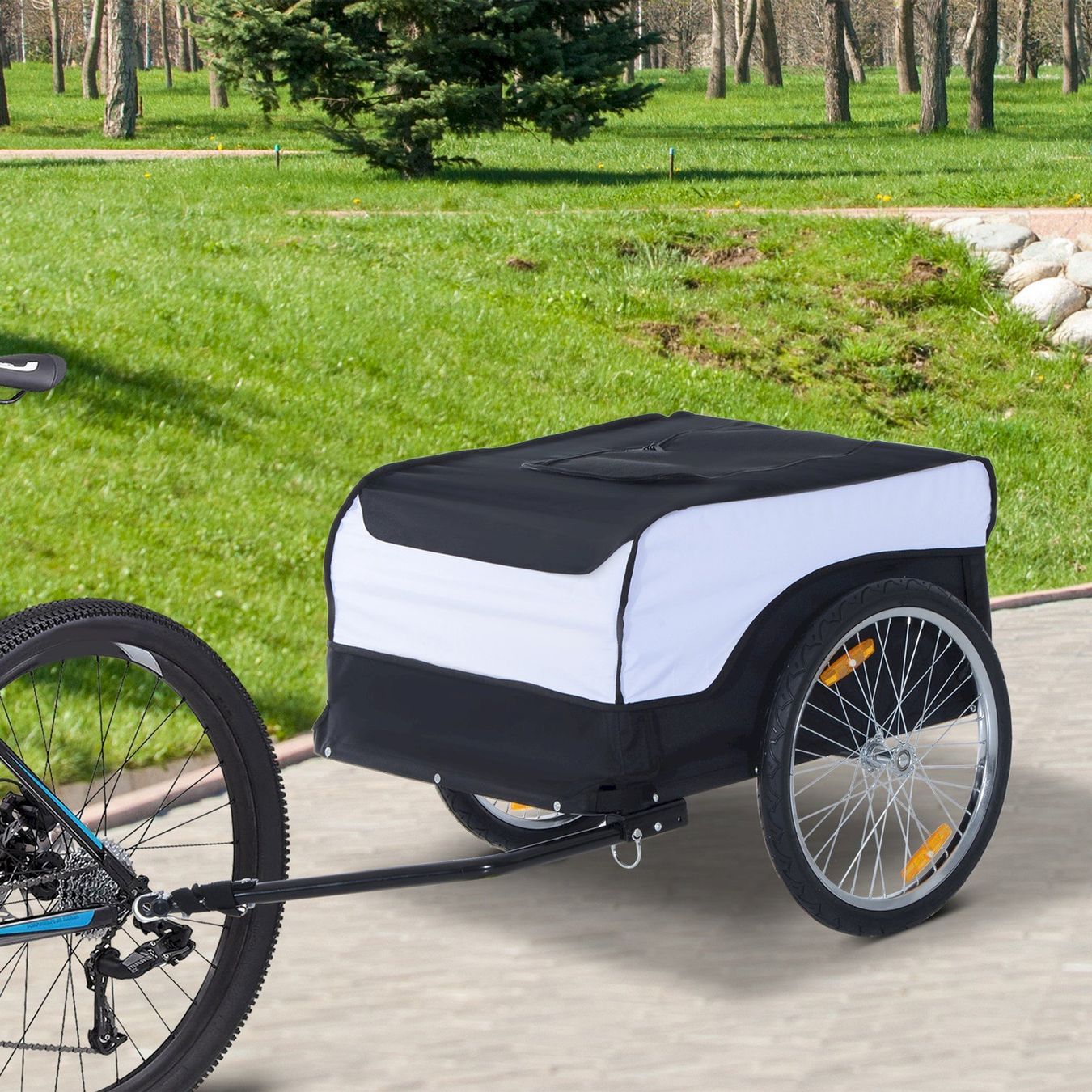 Veloanhänger: HomCom Lastenanhänger Weiß – Neu und originalverpackt aus Bottighofen von zaap 1