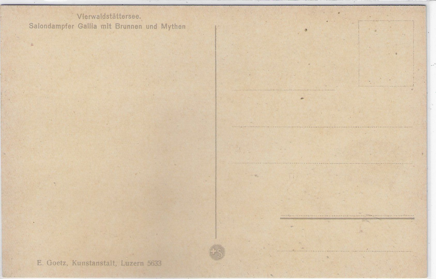 Cartoline postali: Vierwaldstättersee - Salondampfer "Gallia" - Litho – Usato da Ettingen venduto da Kartenplanet 1