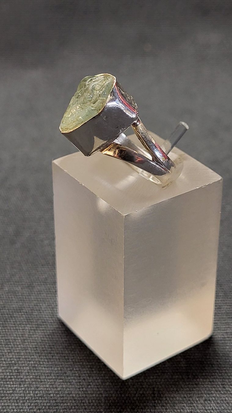 Anelli: Silber-Ring mit ungeschliffenem Stein – Usato da Basel venduto da spinne02 2