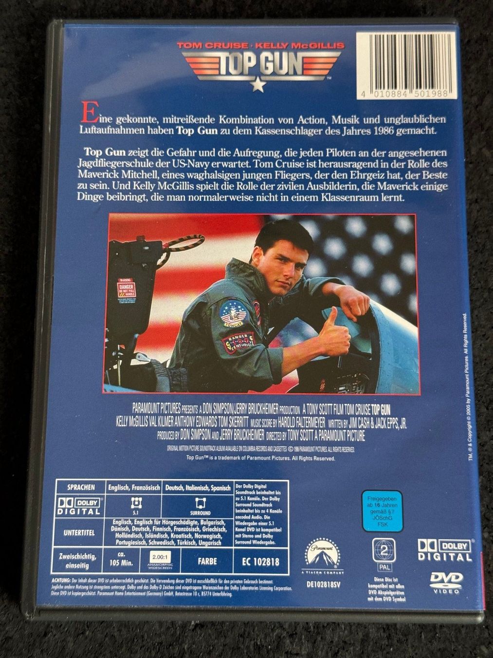Tutti i DVDs: TOP GUN DVD EN/DE/FR/IT/SP – Usato da Fribourg venduto da tschjoly 1