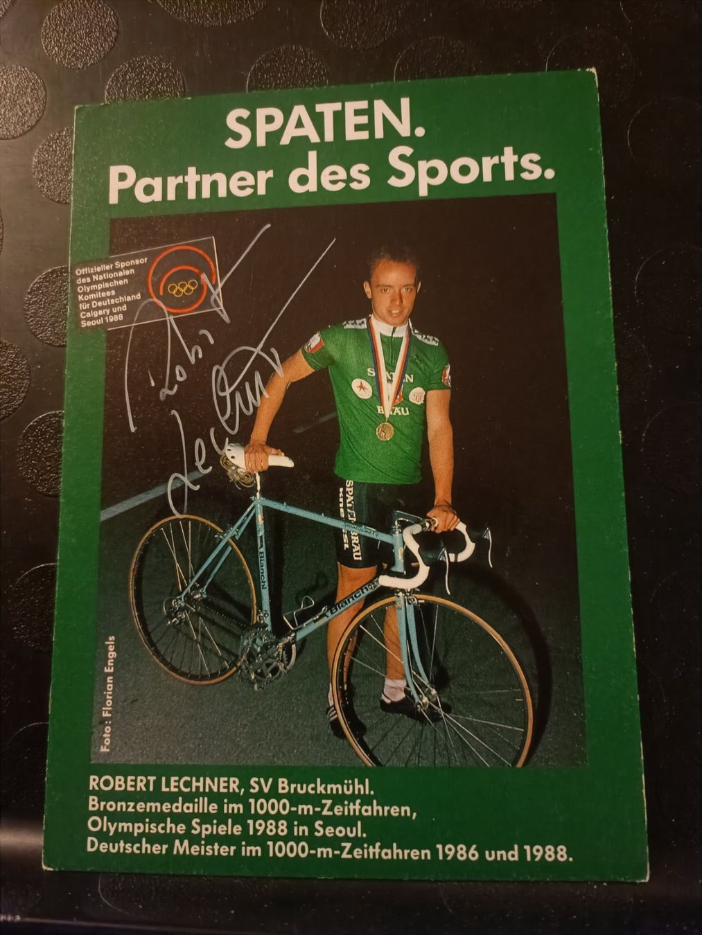 Autografi: Robert Lechner - Rad - Olympia Bronze - handsigniert – Usato da Menziken venduto da Artographs
