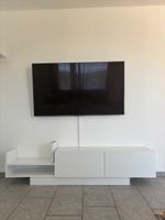 AB 10fr.!! - Weisser TV-Ständer mit Regalen