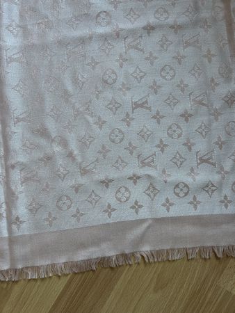 Louis Vuitton Schal Monogram rosa 60% Seide 40% Wolle
