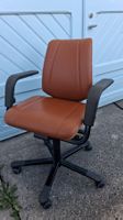 HÅG Credo Bürostuhl – Leder braun, ergonomisch, mit Armlehne