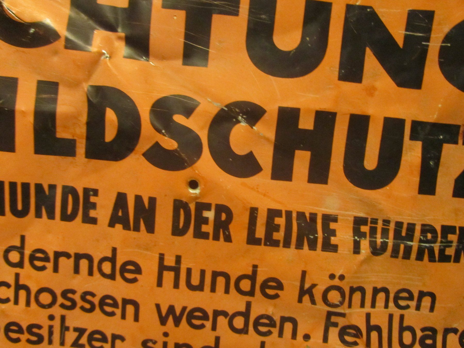 Schilder: Blechschild - ACHTUNG WILDSCHUTZ – Gebraucht aus Seengen von mikelele 1