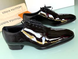 LOUIS VUITTON Lv MonogrammTuxedo Derby Leder Schuh 40.5 NEUE