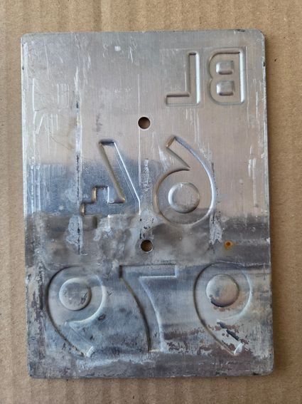 Sachs Insegne: Velonummer BL 2001 gelb Mofanummer Plaque Mofa – Usato da Schenkon venduto da Uhu007 1