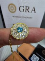 Collier argent avec diamant de moissanite de 0,5 ct certifié