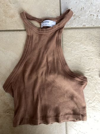 Braunes bershka basic top