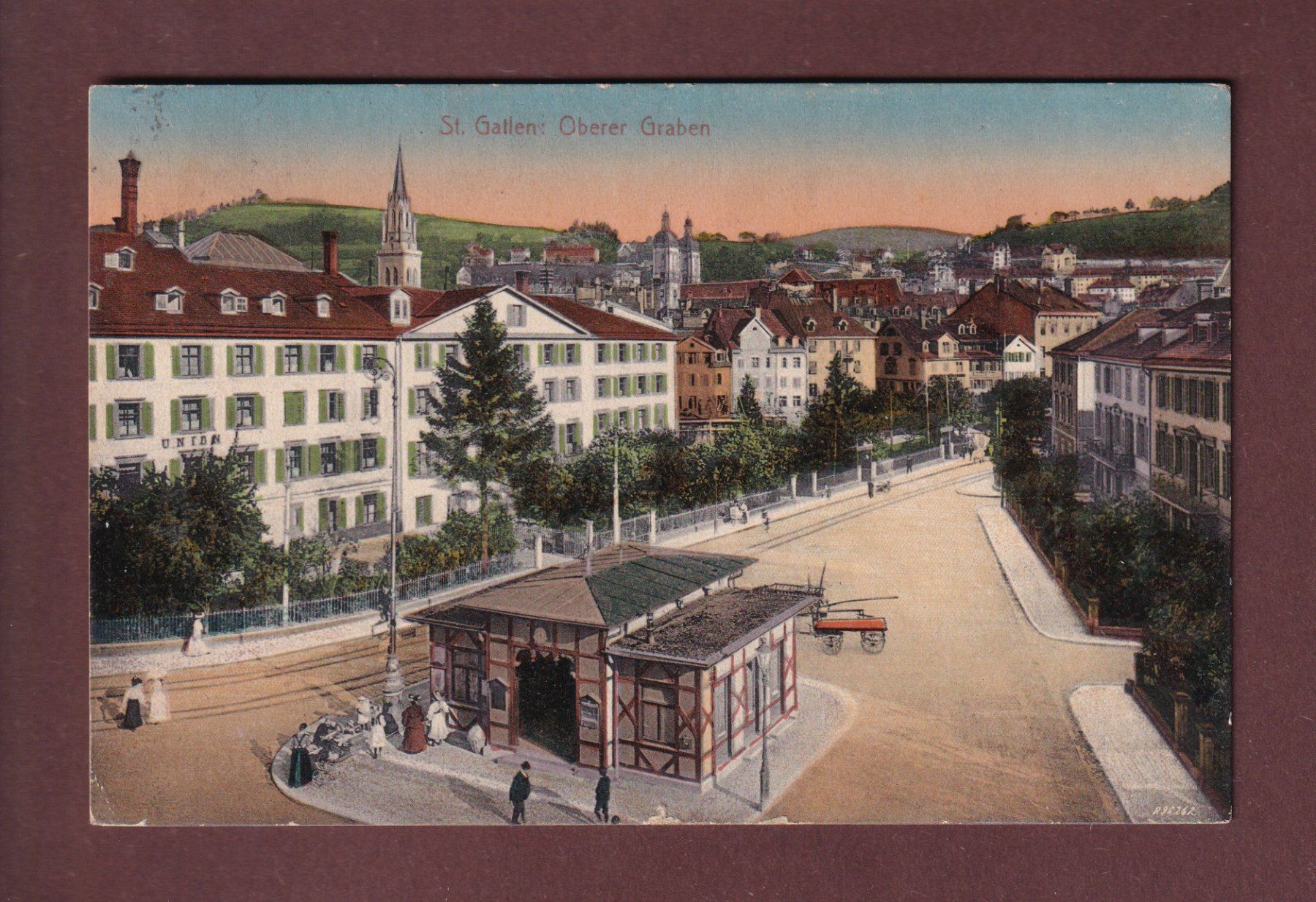Cartoline postali: ST. GALLEN - Oberer Graben - 1912 – Usato da Pully venduto da nicecards