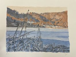 EUGEN LENZ LITHOGRAPHIE SIGNIERT KÜNSTLERPROBE