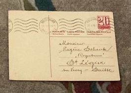 1 Postkarte 1938