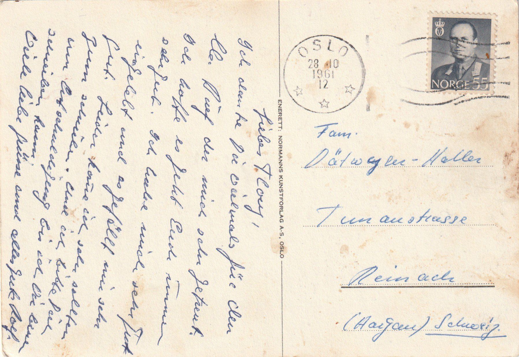 Cartoline postali: Oslo  Skibetrieb – Usato da Lumbrein venduto da made02 1