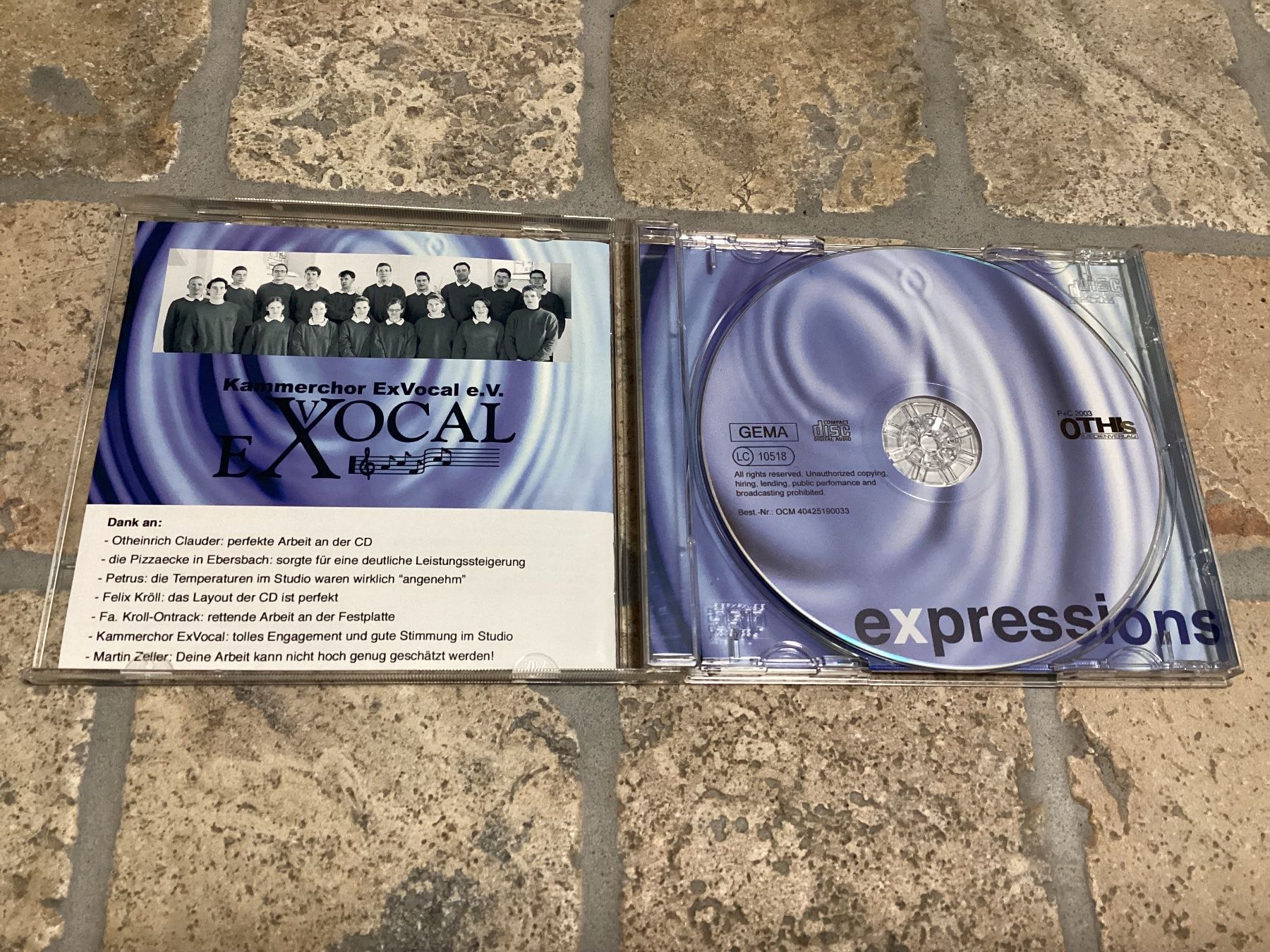 CDs: Expressions by exvocal, Kammerchor ExVocal – Gebraucht aus Mörschwil von Monzar 1