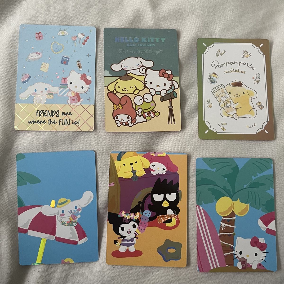 Set of 6 Shining Card: Hello Kitty and Friends (Neu (gemäss ...
