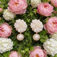 Boucles d’oreilles Fleur en dentelle