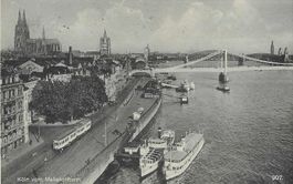 Postkarte Köln vom Mallakoffturm gestempelt 10.4.26