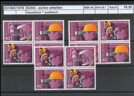 1978 "SUVA - sicher arbeiten" - Viererblock, ** postfrisch