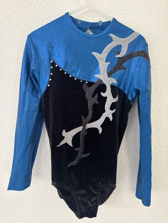 Ervy Turnanzug Grösse 152 blau/schwarz langarm