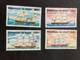 Niger 1984 Satz alte Segelschiffe gestempelt
