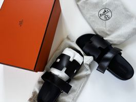 Sandales HERMÈS noires cuir 42 neuves