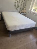 FREE- Double bed frame with mattress gray used condition