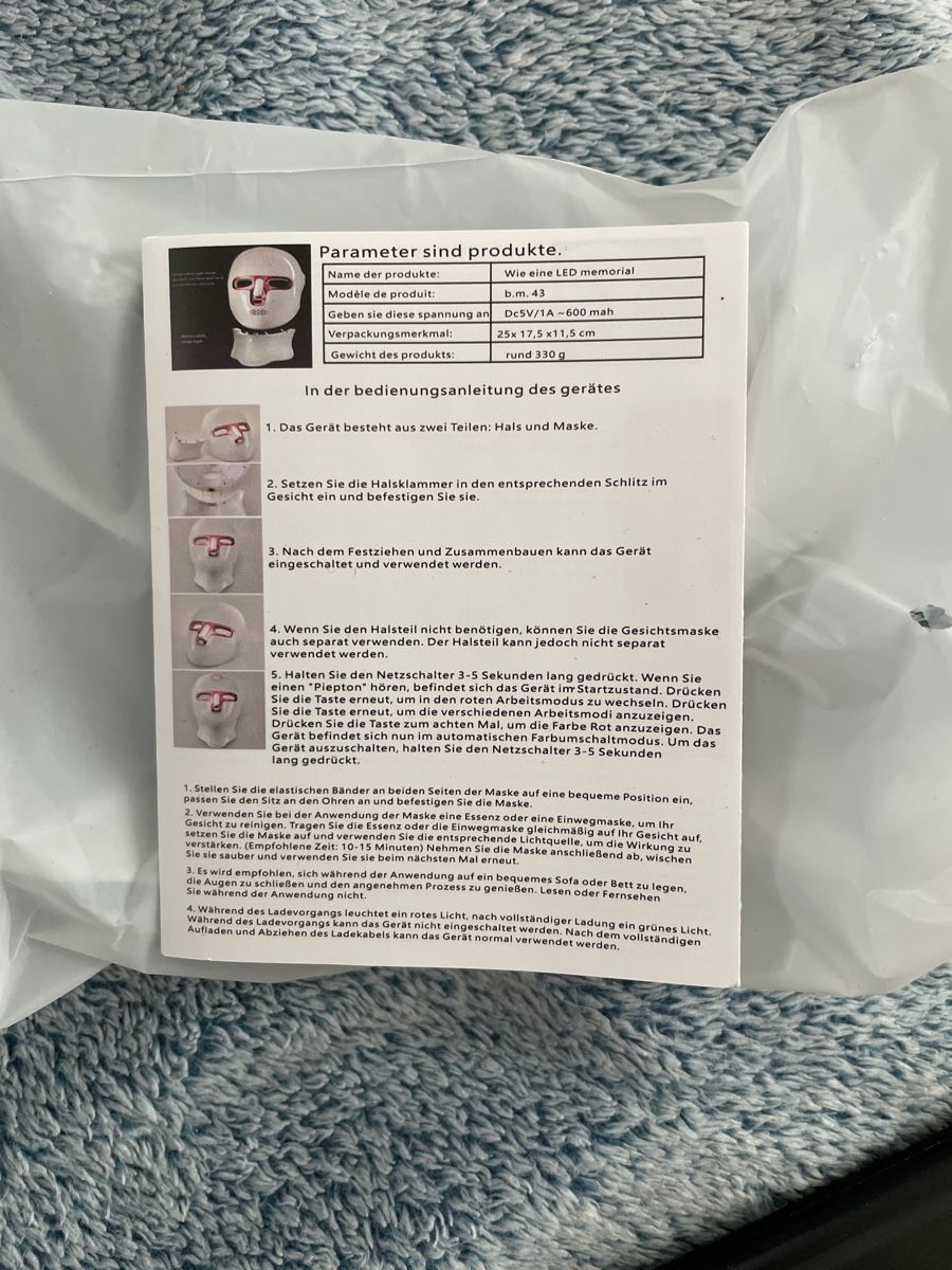 Protezione per viso e udito: Licht- Gesichtsmaske – Nuovo e nell'imballaggio originale da Subingen venduto da han_7rg6 2