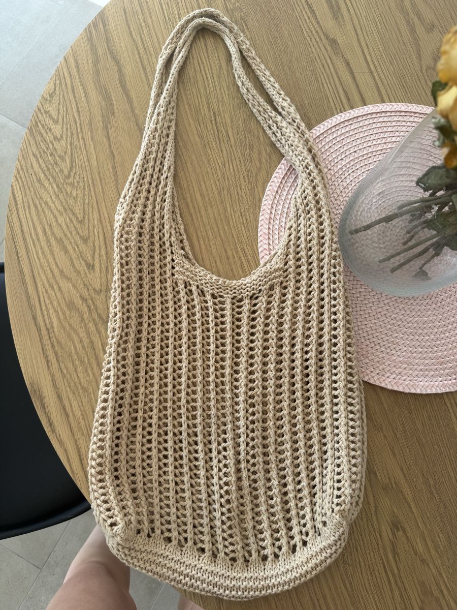 Sacs femmes: Gehäkelte Tasche beige Netzoptik  – D'occasion à Hüttwilen par sar_8gj7