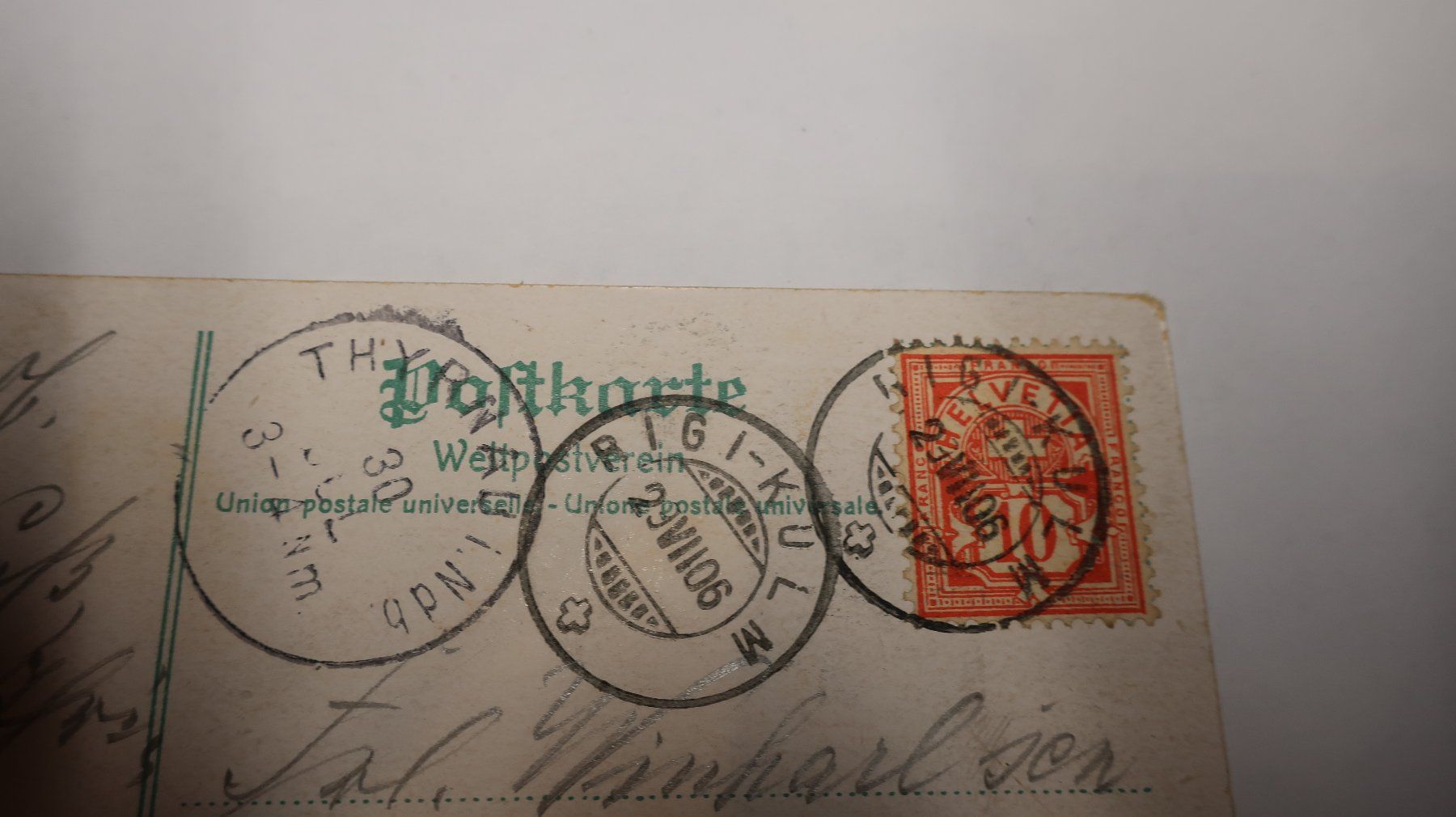 Ansichtskarten: Rigi Kulm  1906 – Gebraucht aus Cormoret von Pascalll2001 5