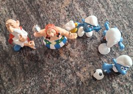 Vintage Figuren  Schlümpfe Obelix & Miraculix
