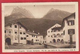 UNTER ENGADIN, SCHULS, DORFPLATZ 1921