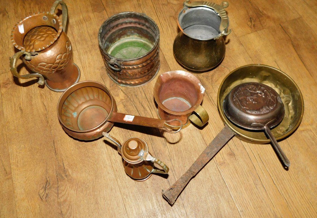 Pfannen: Alte Kupferpfännchen und Vasen.... – Gebraucht aus Villnachern von Niggo0