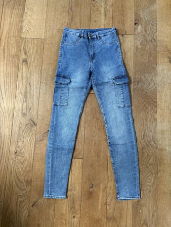 Divided Cargo Skinny Jeans in Grösse 36