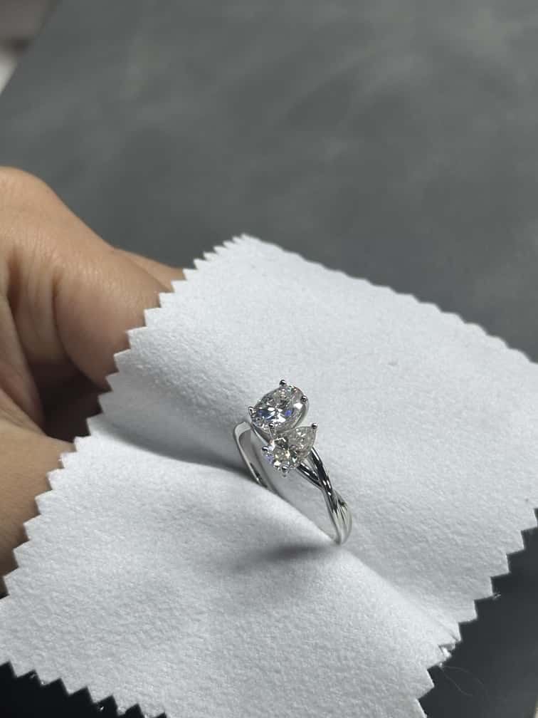 Anelli: Silber Ring mit Moissanit 1ct + 1.5ct – Nuovo (secondo la descrizione) da Zuzwil SG venduto da ParfumDeStraess 3