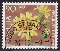 Pro Juventute SBK-Nr. 322 (Habichtskraut 1991) ET-gestempelt