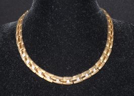 EXKLUSIVE KETTE "BRILLANT-OPTIK" 24 KARAT VERGOLDET NP189CHF