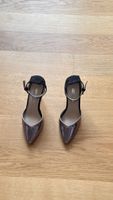 Damen High Heels silber schwarz Grösse 36