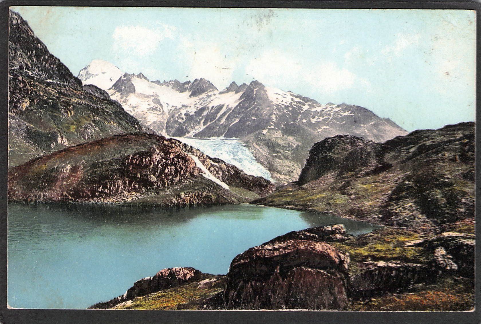 Cartoline postali: ,Totensee auf Grimselpasshöhe , 1907 – Usato da Reichenburg venduto da ibiza18
