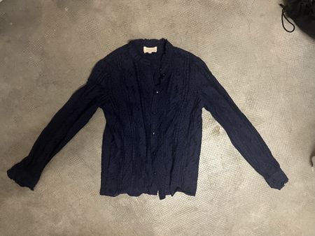 Chemisier dentelle bleu foncée 34 Sezane, jamais porté