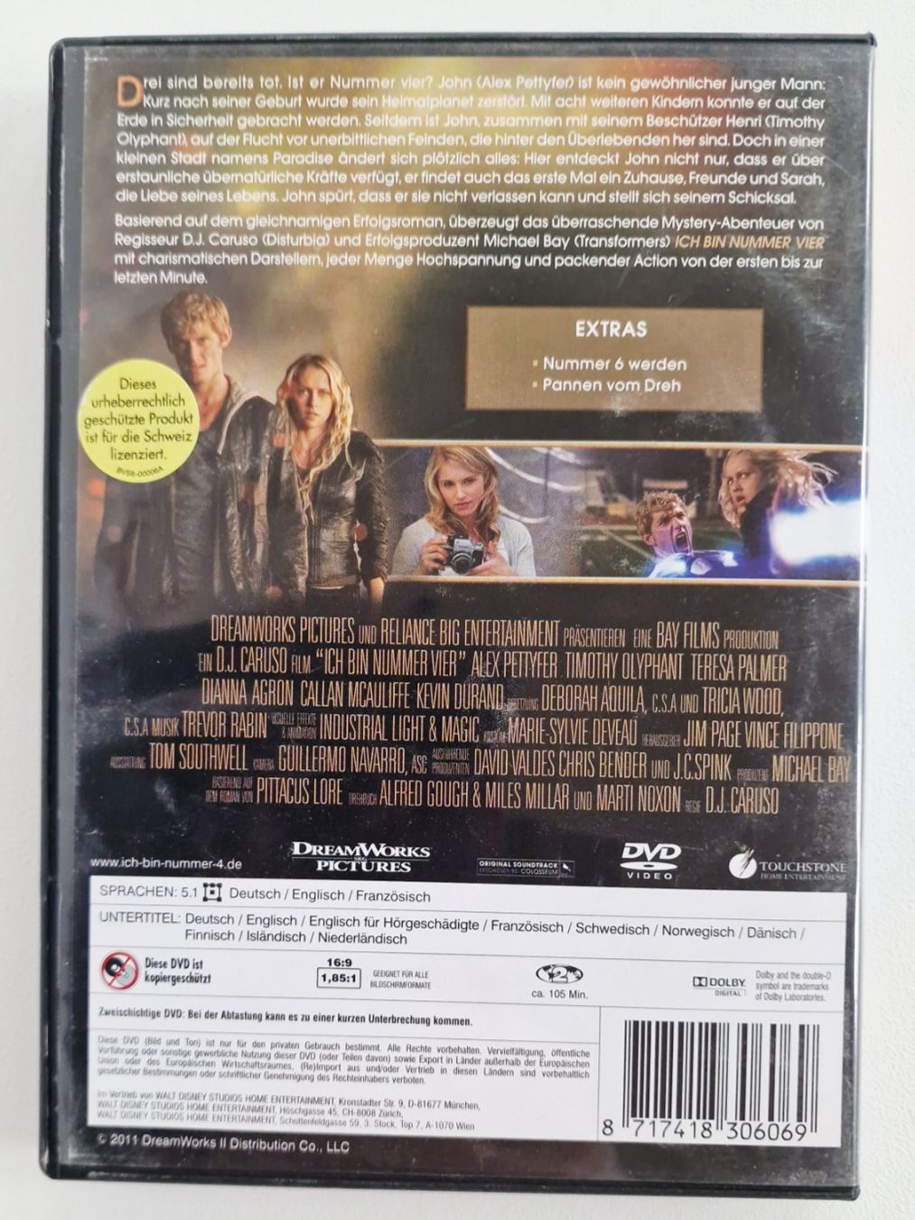 Tutti i DVDs: DVD Ich bin Nummer Vier – Usato da Hallau venduto da CHACLA 1