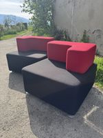 Canapé modulaire Steelcase rouge/noir - salon design 54