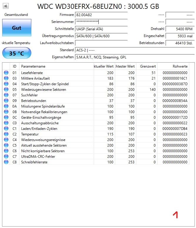 Western Digital Dischi rigidi: WD Red 3TB Festplatte HDD – Usato da Winterthur venduto da R2D_Y7C 1