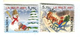 Briefmarken "Weihnachtsmann". Moldawien.