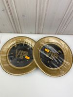 2x Teller VIP, Plastikteller, goldig