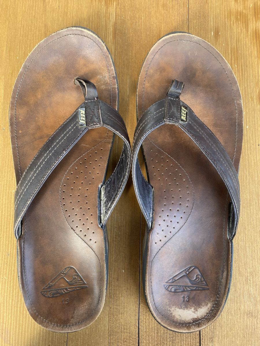 Scarpe da uomo: Reef Flip Flops Herren Grösse US 13 aus Leder – Usato da Basel venduto da Stedan57