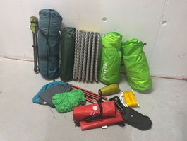 Camping Zelt Set Thermarest-Matte, Stuhl, etc.
