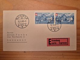 CH-Express Brief 12.10.1945  Zustand gemäss Bilder