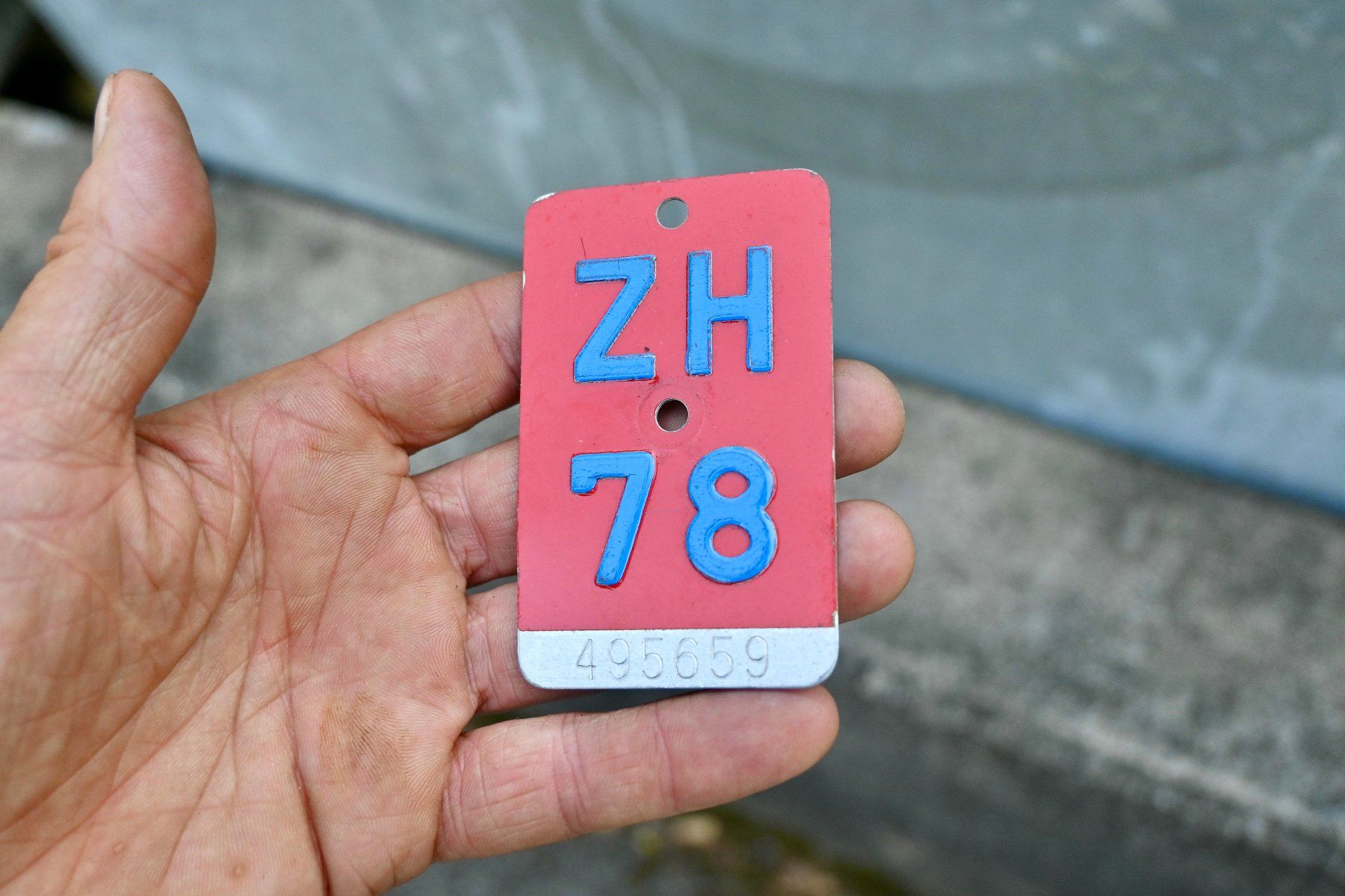 Schilder: Velonummer ZH von 1978 - Zürich – Gebraucht aus Pfaffhausen von mono_rec 2