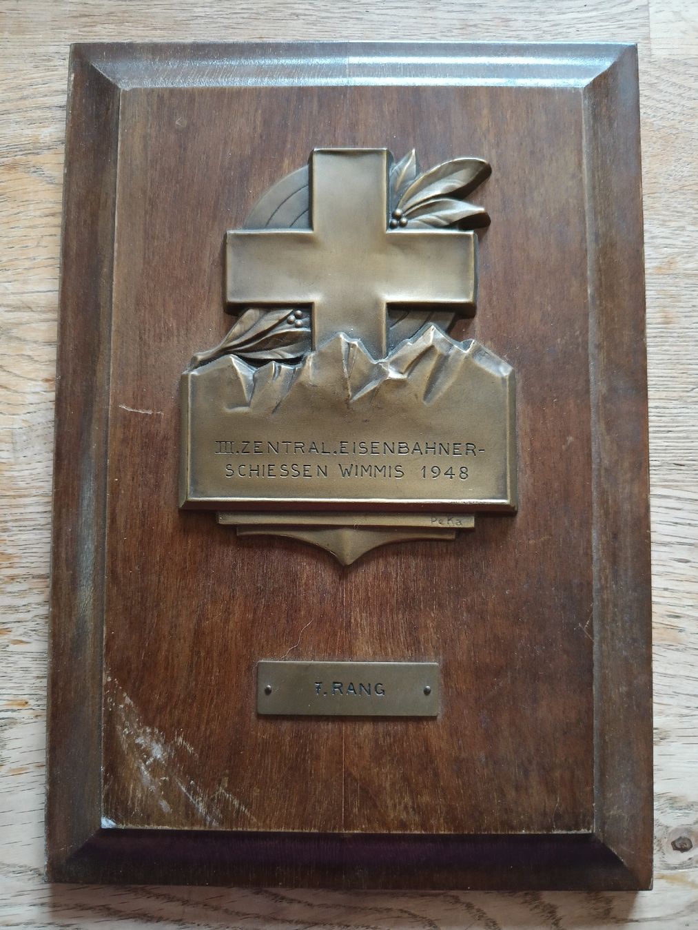 Médailles: plaque Eisenbahner -Schiessen Wimmis 1948 train Bahn... – D'occasion à Bex par Canouille