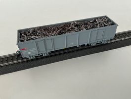 Märklin H0 Hochbordwagen Eaos der SBB mit Ladung / AC (1)